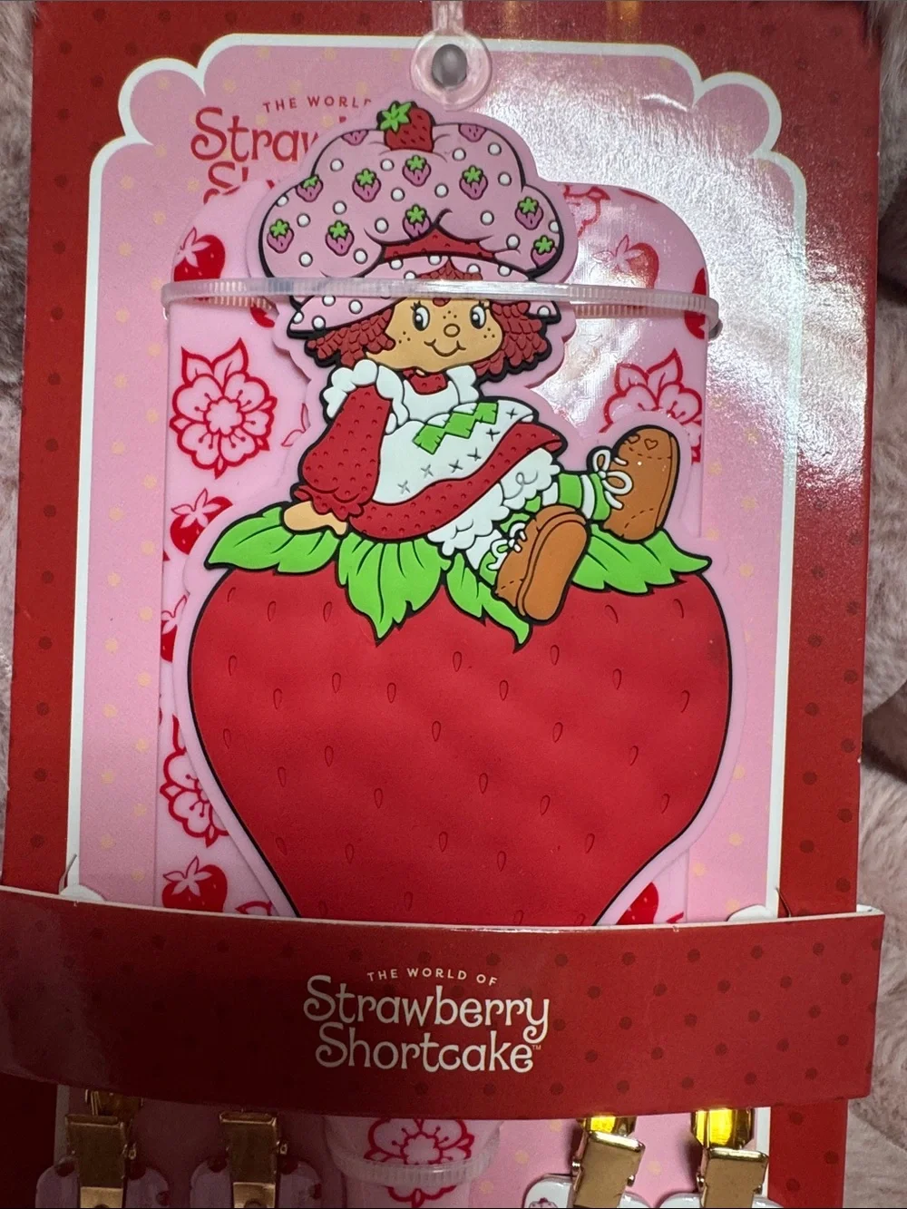 NEW Strawberry Shortcake Pink Hair Brush & Clip Set